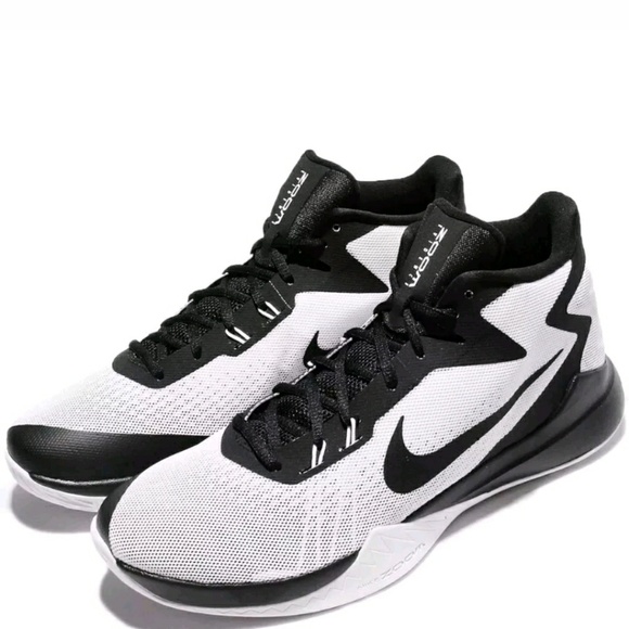 NIKE Zoom Evidence White Black Men Basketball Shoe NWT NIKE Zoom Evidence White Black Men Basketball Shoe NWT